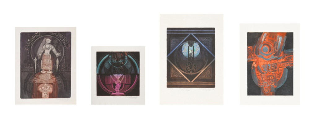 View full screen - View 1 of Lot 45. Trident; Trident - 8; Saga - III; Visva - Bhahmand - II (The Universe).