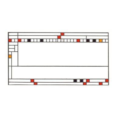 View full screen - View 1 of Lot 111. FRANK LLOYD WRIGHT | CLERESTORY WINDOW FROM THE AVERY COONLEY PLAYHOUSE, RIVERSIDE, ILLINOIS.