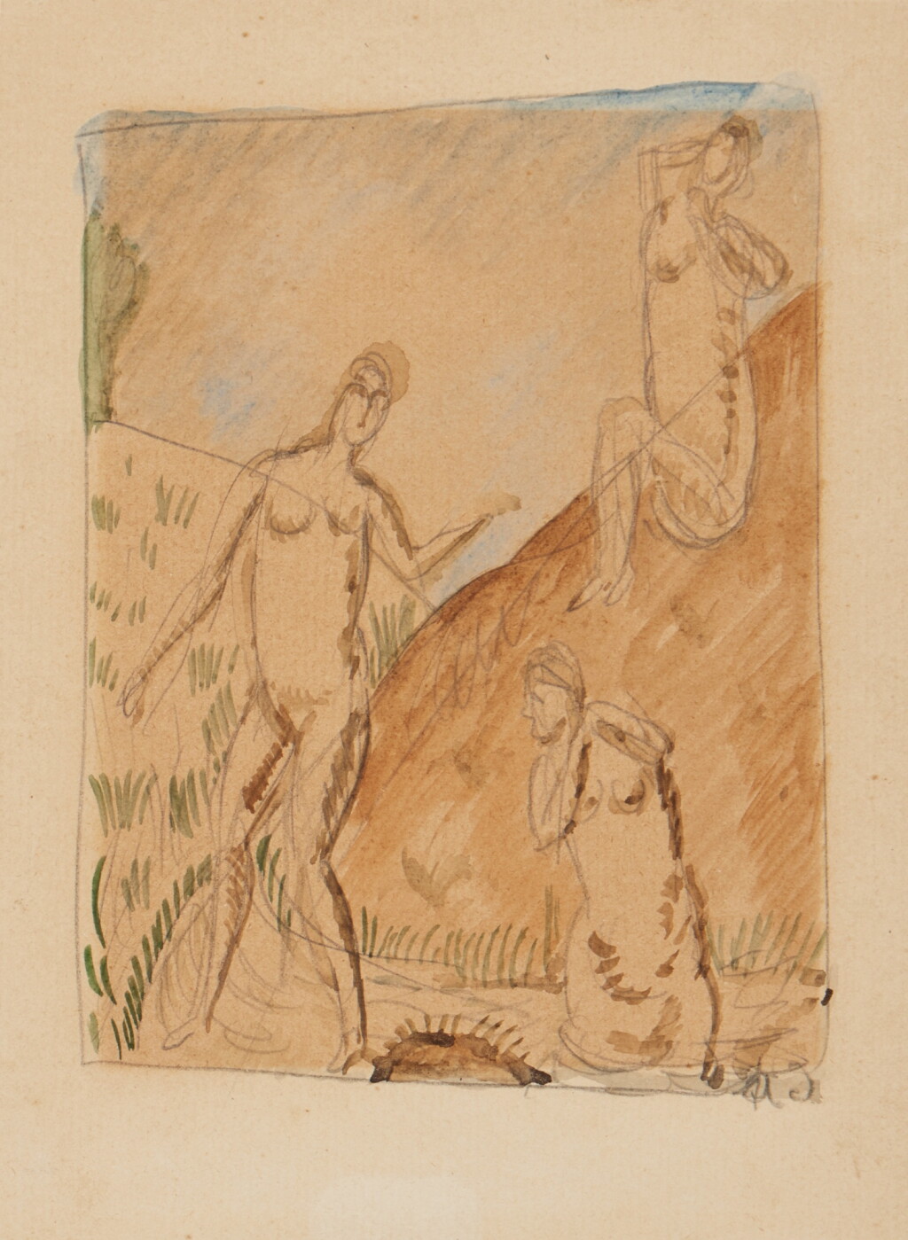 View full screen - View 1 of Lot 2228. Baigneuses précubistes.