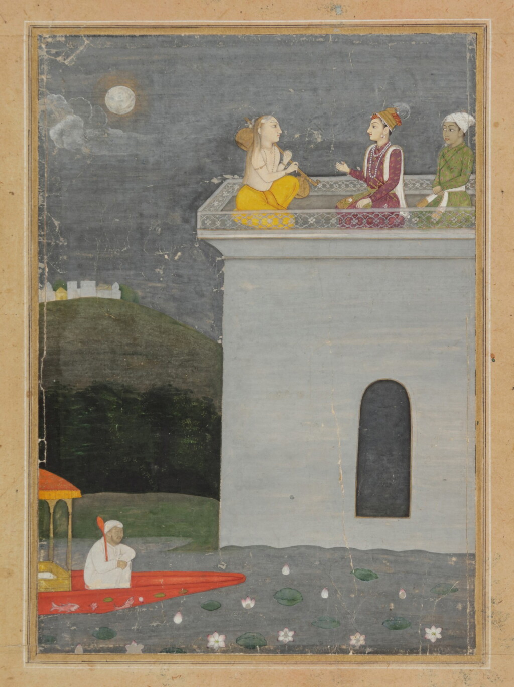 View full screen - View 1 of Lot 389. An Illustration to a Ragamala Series: Kedar Ragini, India, Provincial Mughal, mid-18th Century .