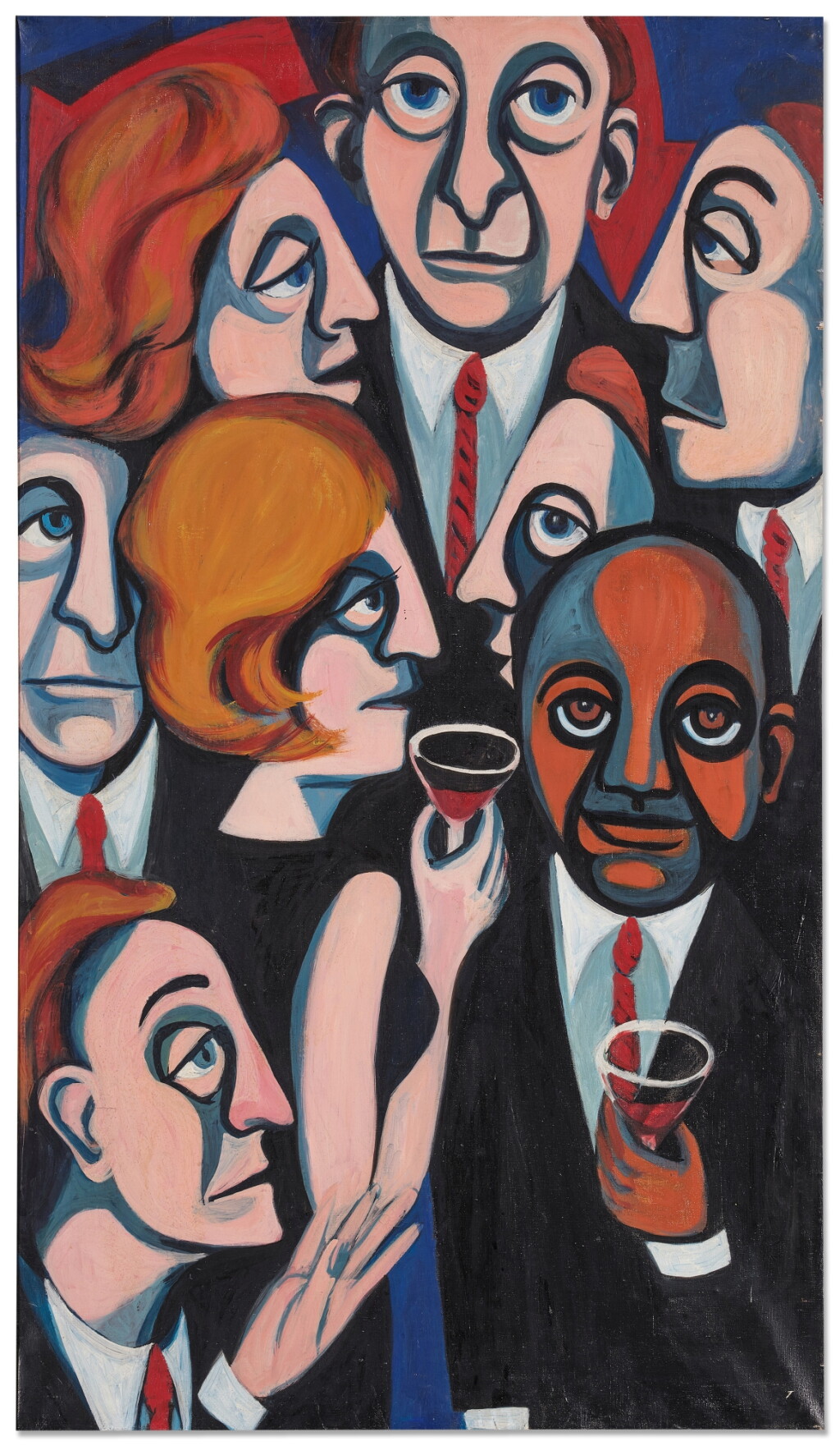 View full screen - View 1 of Lot 113. American People Series #7: The Cocktail Party.