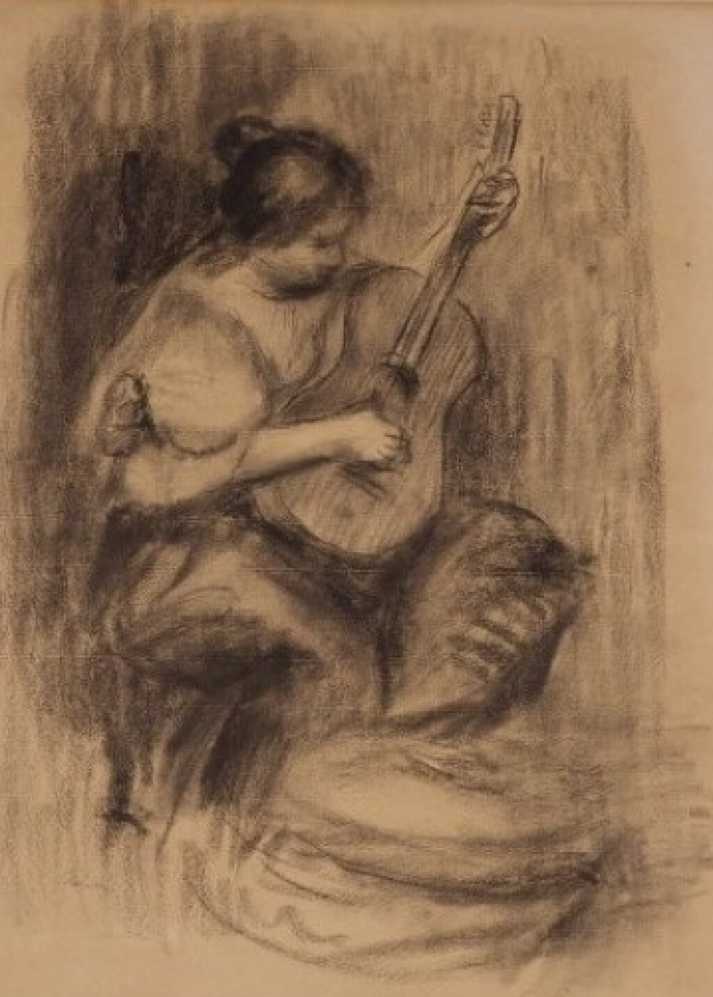 View full screen - View 1 of Lot 27. PIERRE-AUGUSTE RENOIR | JOUEUSE DE GUITAR.