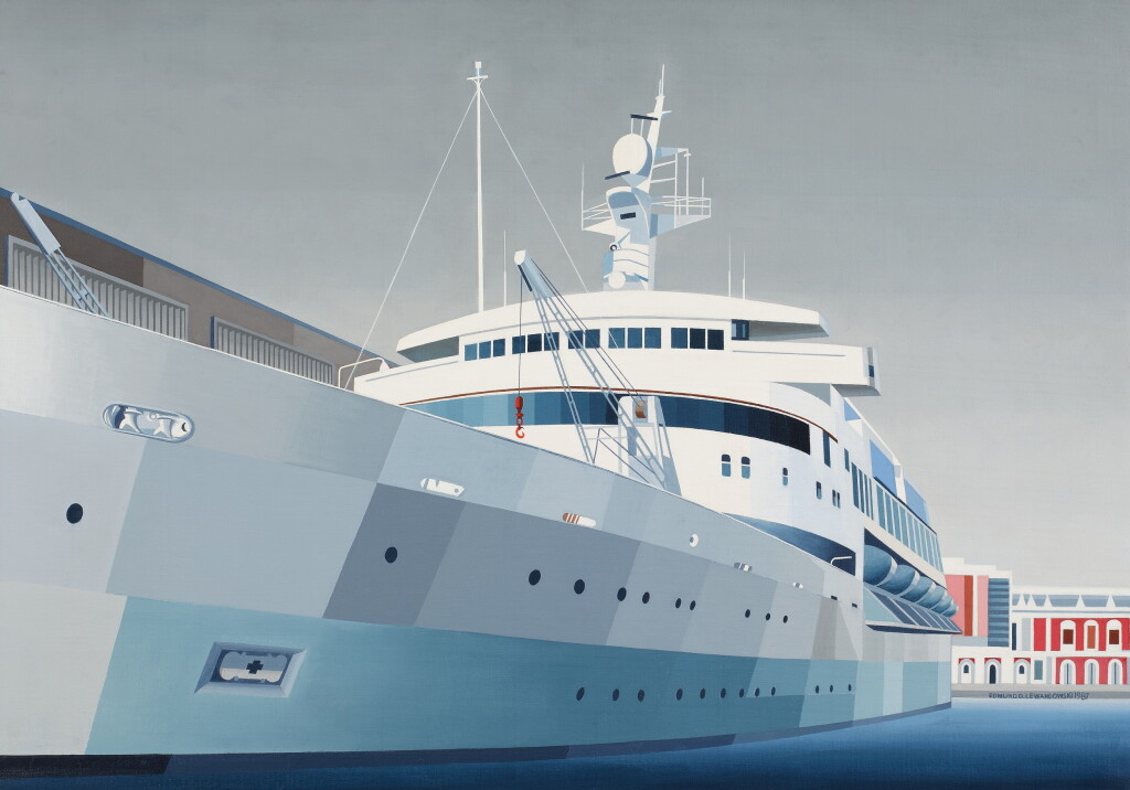 View full screen - View 1 of Lot 2298. Cruise Ship in Port.