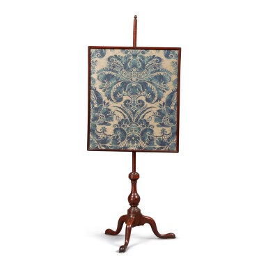 View full screen - View 1 of Lot 1672. VERY FINE AND RARE QUEEN ANNE WALNUT POLE SCREEN, THOMAS TUFFT (1740-1788), PHILADELPHIA, PENNSYLVANIA, CIRCA 1770.