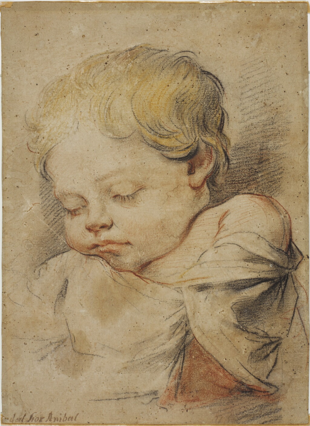 View full screen - View 1 of Lot 134. Study of a child, asleep.