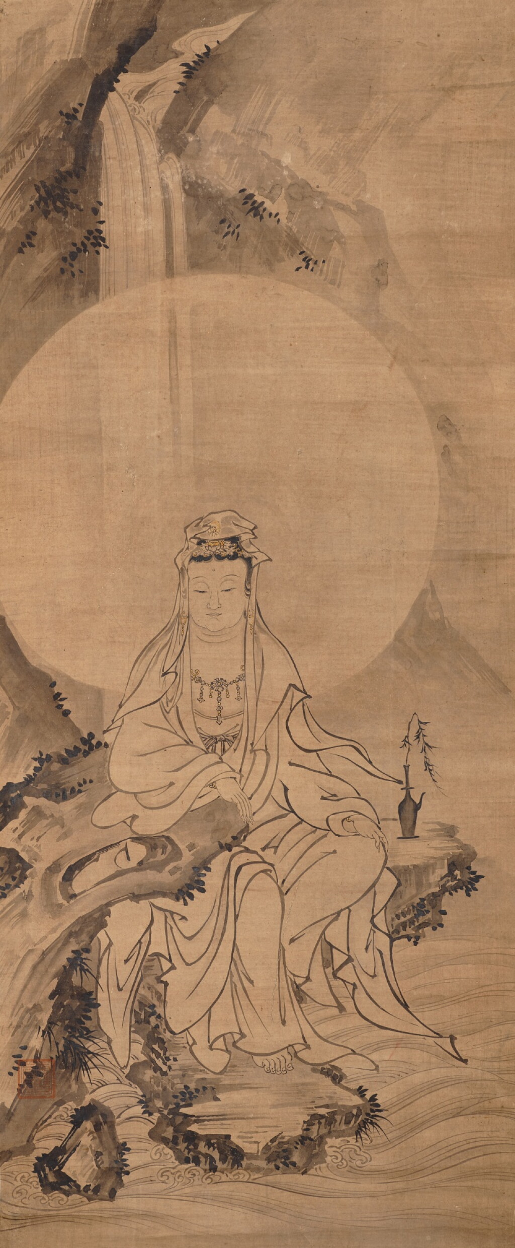 View full screen - View 1 of Lot 667. 佚名(清) 觀音像|Anonymous(Qing Dynasty), Avalokitesvara.