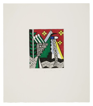 View full screen - View 1 of Lot 100. Two Figures with Teepee.