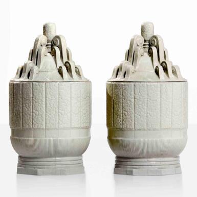 View full screen - View 1 of Lot 68. Pair of Tobacco Jars.