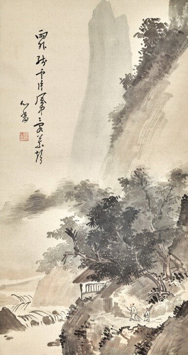 View full screen - View 1 of Lot 3195. 溥儒 Pu Ru | 谿山雨過 Mountains Scenery after Rain.