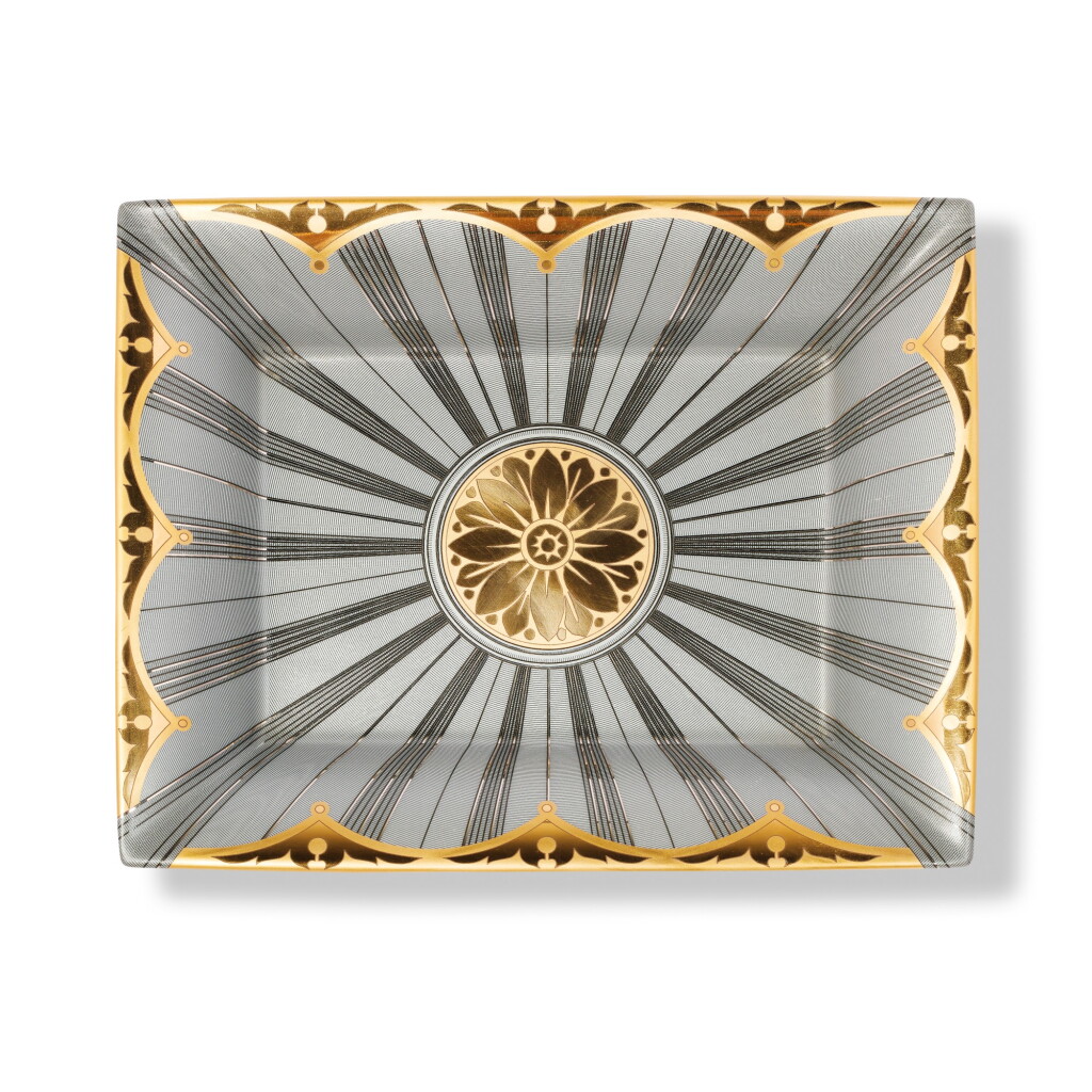 View full screen - View 1 of Lot 131. PATEK PHILIPPE | PORCELAINE DE LIMOGES VIDE POCHE 'GRIS GUILLOCHE' A PORCELAIN AND ENAMEL DISH, CIRCA 2004.