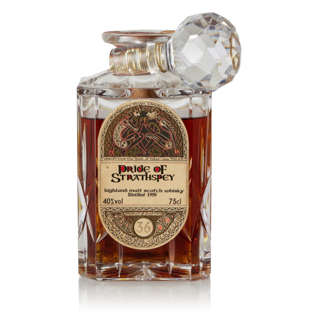 View full screen - View 1 of Lot 6136. Pride of Strathspey Gordon & Macphail 36 Year Old Book of Kells 40.0 abv 1950 (1 BT70).