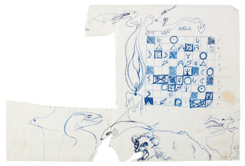 View full screen - View 1 of Lot 365. Hughes family | Childhood notes and doodles.