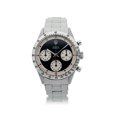 View full screen - View 1 of Lot 51. REFERENCE 6239 ‘PAUL NEWMAN’ DAYTONA A STAINLESS STEEL CHRONOGRAPH WRISTWATCH WITH REGISTERS AND BRACELET, CIRCA 1968.
