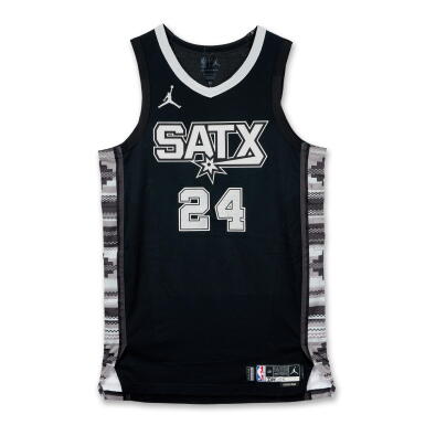View full screen - View 1 of Lot 183. Devin Vassell San Antonio Spurs 2024-2025 Game Worn Statement Edition Jersey.