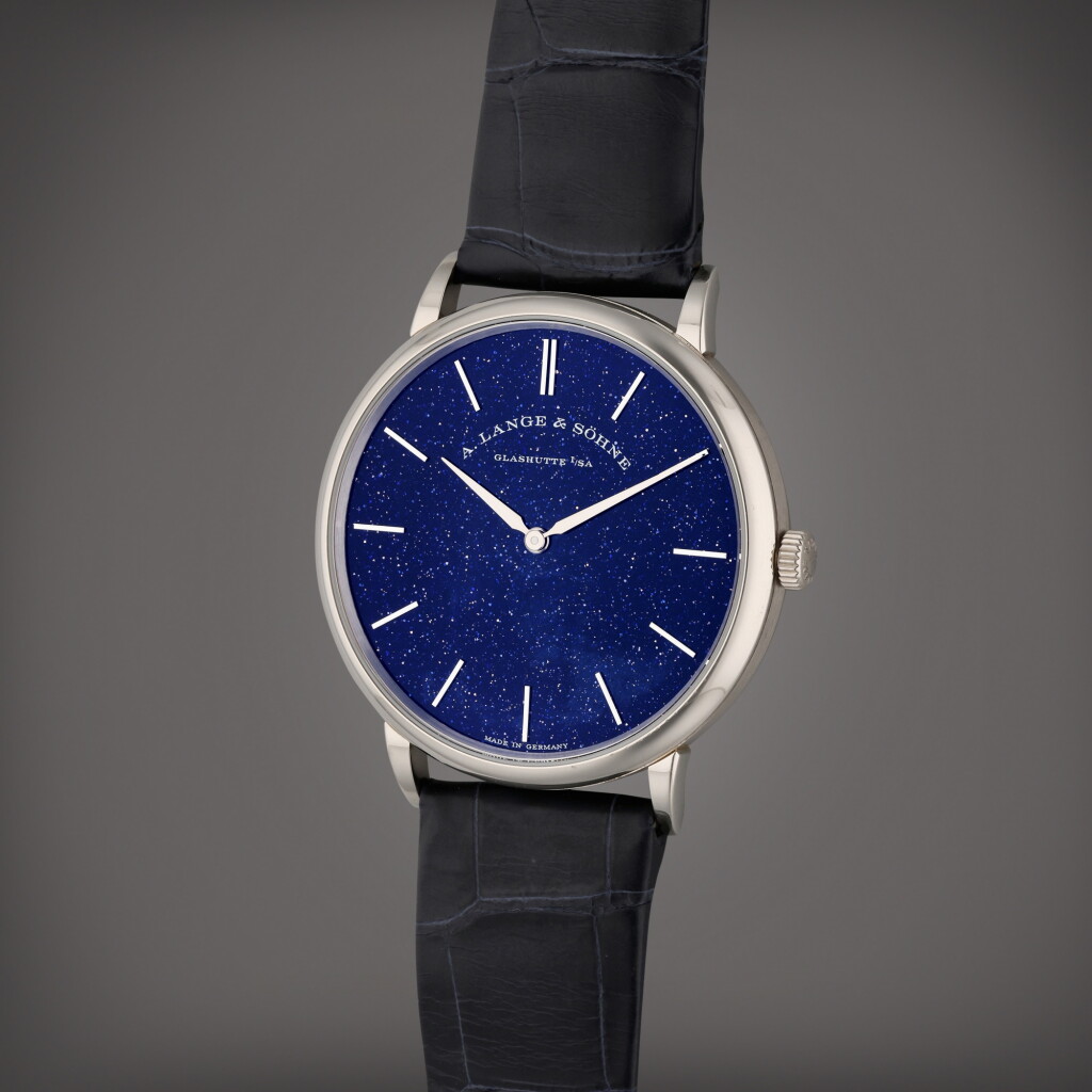 View full screen - View 1 of Lot 247. Reference 205.086 Saxonia Thin | A white gold wristwatch, Circa 2020.
