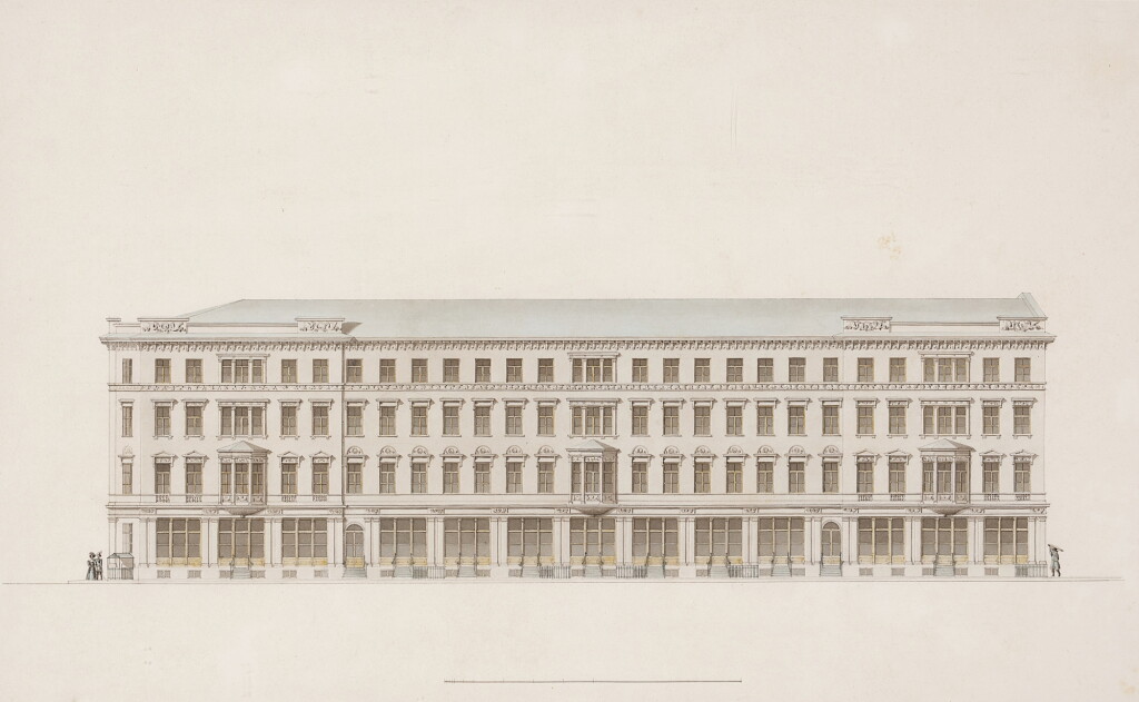 View full screen - View 1 of Lot 415. Two facades of buildings at St. Petersburg.