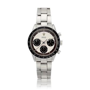 View full screen - View 1 of Lot 2253. Cosmograph Daytona "Paul Newman", Reference 6241 | A stainless steel chronograph wristwatch with bracelet, Circa 1969 | 勞力士 | Cosmograph "Paul Newman" Daytona 型號6241 | 精鋼計時鏈帶腕錶,約1969年製.