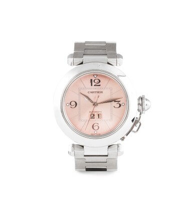 View full screen - View 1 of Lot 136. MONTRE BRACELET ACIER, "PASHA" | STAINLESS STEEL WRISTWATCH, 'PASHA'.