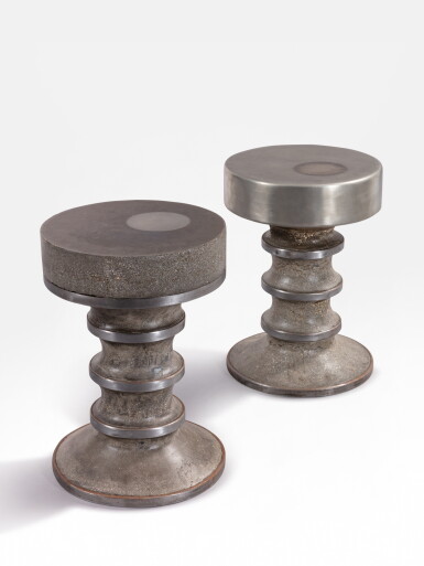 View full screen - View 1 of Lot 1095. Pair of side tables | Paire de guéridons.