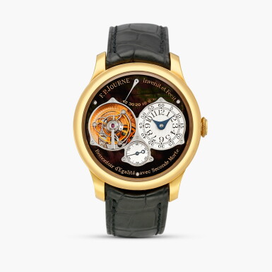 View full screen - View 1 of Lot 2400. Tourbillon Souverain | An important limited edition pink gold tourbillon wristwatch with black mother-of-pearl dial, constant force remontoire, dead beat seconds and power reserve indication, Made to commemorate the 50th anniversary of Sincere Fine Watches, Circa 2005.