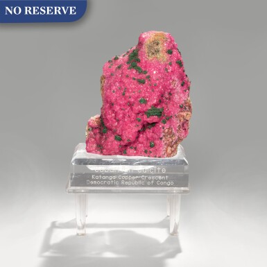 View full screen - View 1 of Lot 206. Cobaltoan Calcite with Malachite.