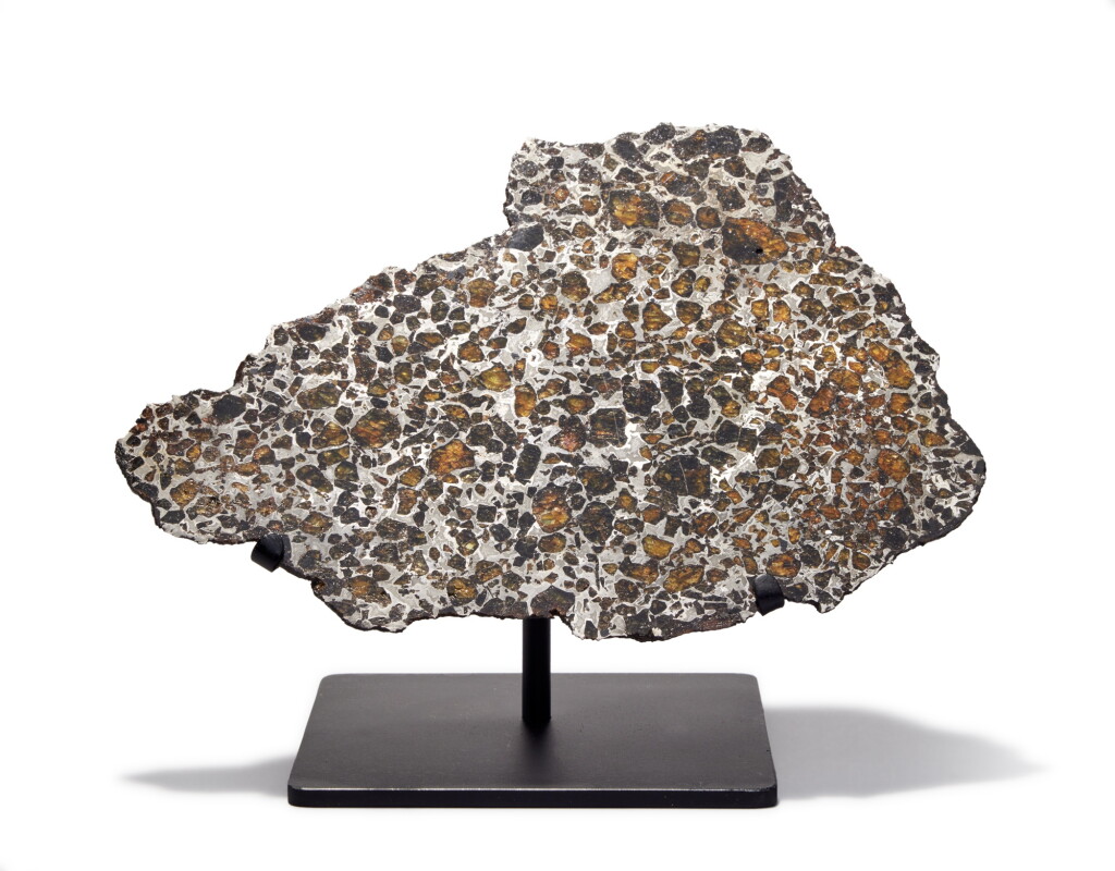 View full screen - View 1 of Lot 8. Complete Slice of a Brahin Meteorite.