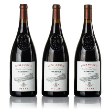 View full screen - View 1 of Lot 238. Hermitage Rouge Ligne de Crete Les Grandes Vignes 2018 Delas (3 MAG).