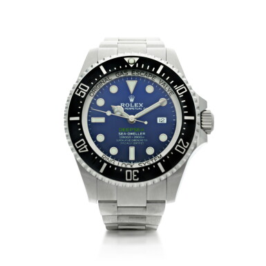 View full screen - View 1 of Lot 113. ROLEX | REFERENCE 126660 DEEP-SEA A STAINLESS STEEL WRISTWATCH WITH DATE AND BRACELET, MADE TO COMMEMORATE JAMES CAMERON'S DEEPSEA CHALLENGE, CIRCA 2018.