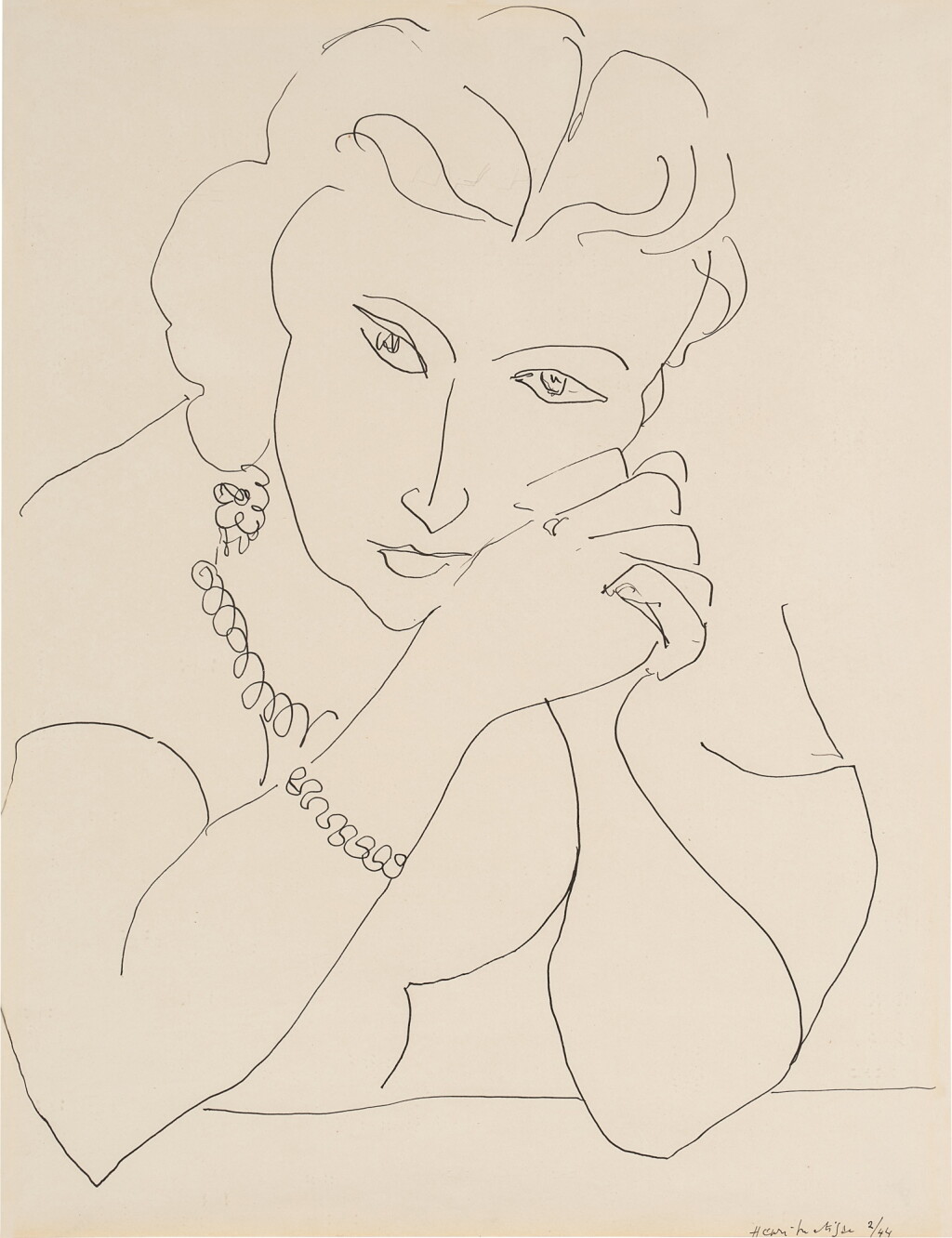 View full screen - View 1 of Lot 244. Portrait de femme.