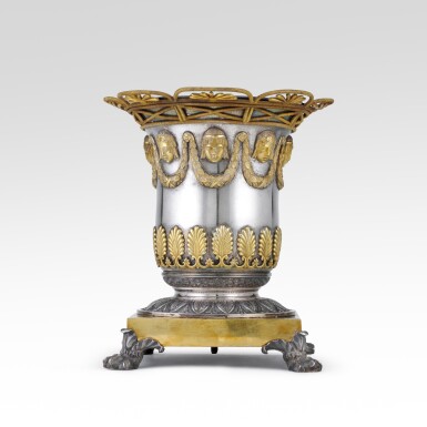 View full screen - View 1 of Lot 113. An Italian silver and gilt-bronze centrepiece, by Filippo Aiello, Naples, circa 1830 .