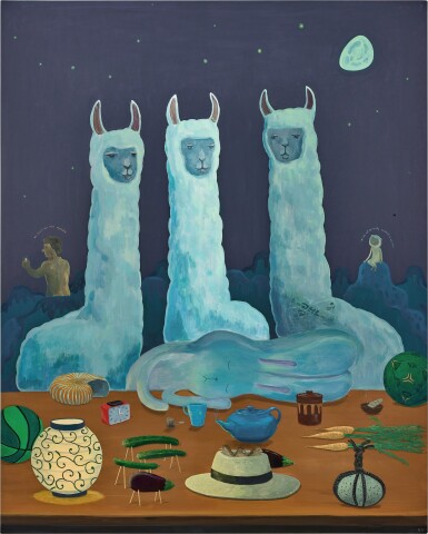 View full screen - View 1 of Lot 1147. Atsushi Kaga 加賀温 | We are all Spiritually Connected to Each Other (with DHL tape) 我們在精神上相連(與 DHL 膠帶).