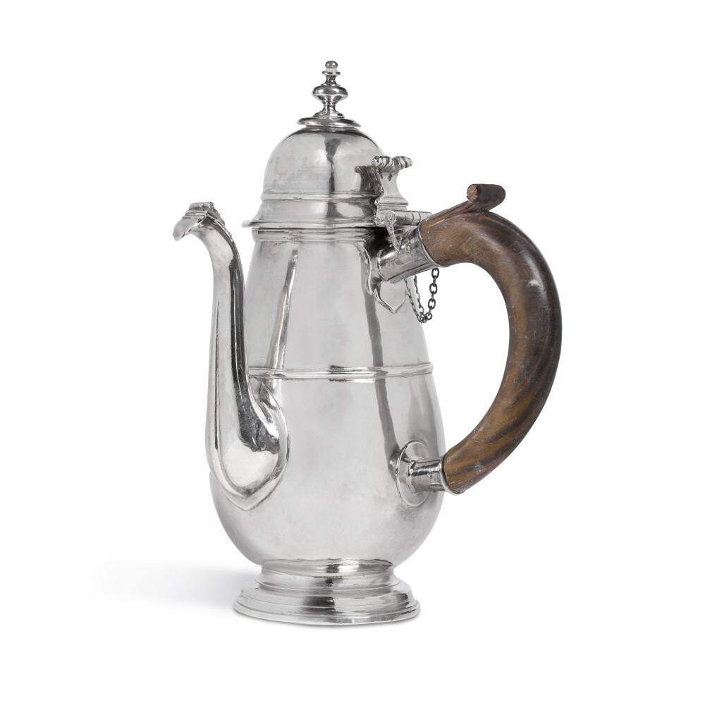 View full screen - View 1 of Lot 24. A Queen Anne Silver Chocolate Pot, Joseph Ward, London, 1703.