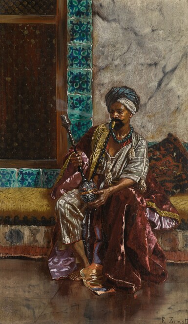 View full screen - View 1 of Lot 116. RUDOLF ERNST | THE NARGILAH SMOKER.