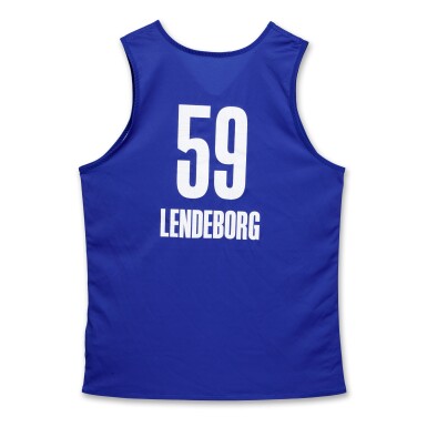 View full screen - View 1 of Lot 214. Yaxel Lendeborg 2025 NBA Draft Combine Issued Jersey.