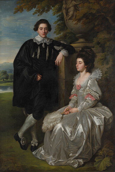 View full screen - View 1 of Lot 486. Portrait of a Gentleman and his Wife, Possibly William Henry Cavendish, 3rd Duke of Portland, and Dorothy Cavendish.