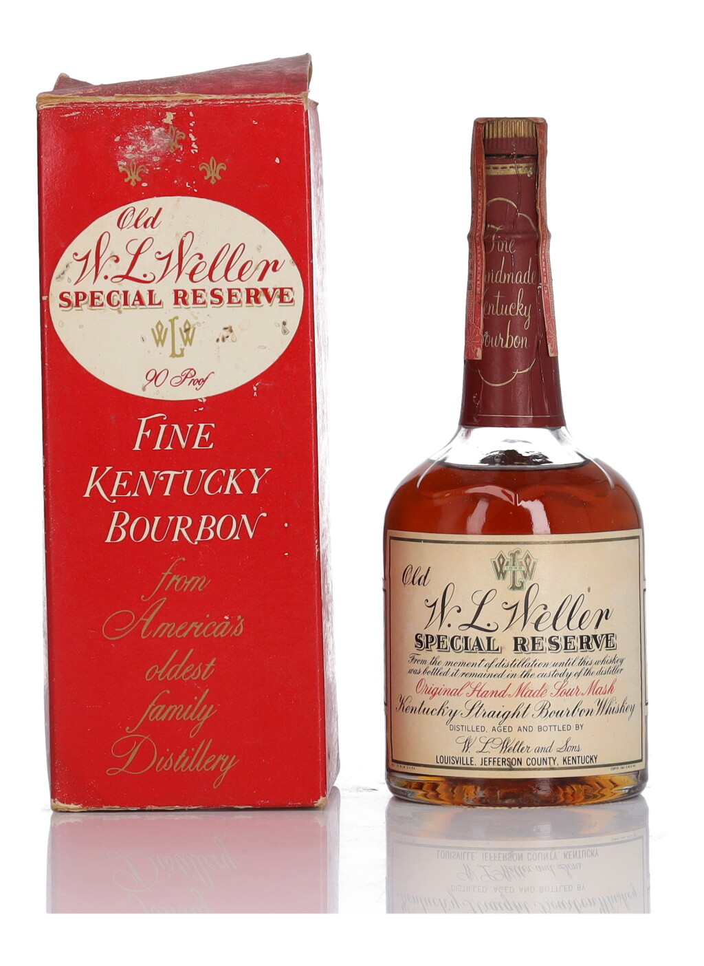View full screen - View 1 of Lot 226. Old W.L. Weller Special Reserve 7 Year Old 90 Proof NV (1 Bottle Half-Pint).