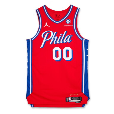 View full screen - View 1 of Lot 187. Reggie Jackson Philadelphia 76ers 2024-2025 Emirates NBA Cup Game Issued Statement Edition Jersey.