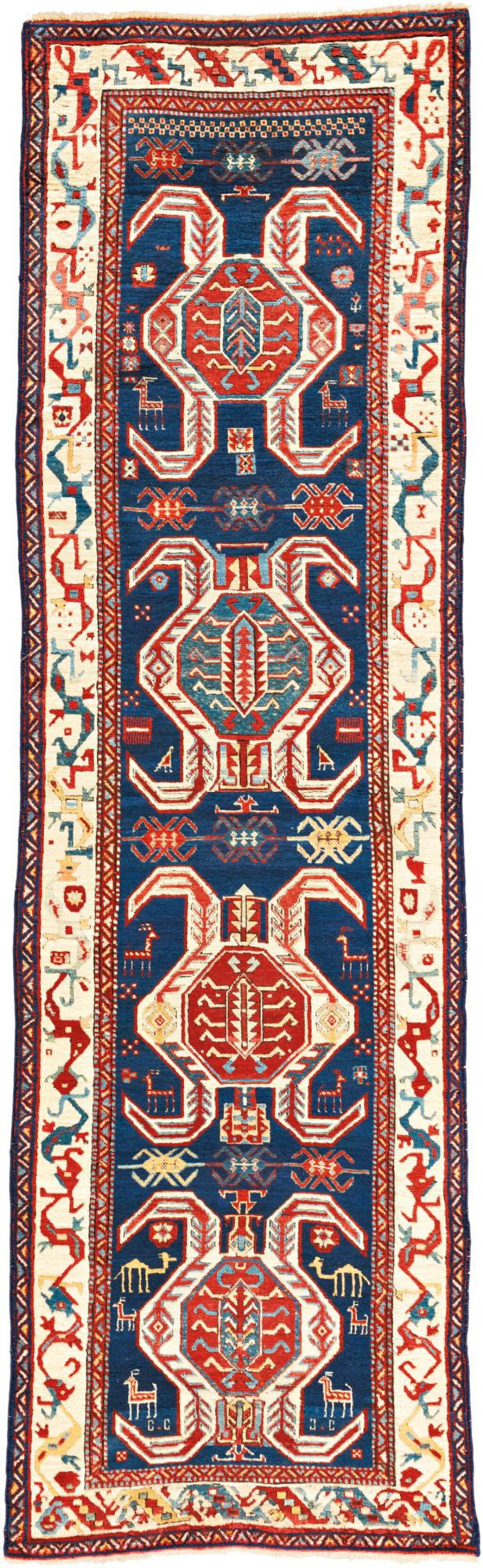 View full screen - View 1 of Lot 319. A LENKORAN LONG RUG, MOGHAN REGION, SOUTHWEST CAUCASUS.