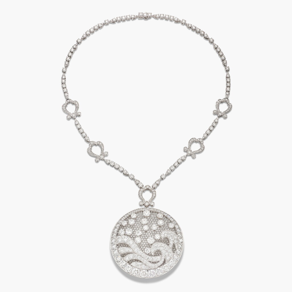 View full screen - View 1 of Lot 1749. Diamond ‘Wave’ Necklace | 格拉夫 | 鑽石 ‘Wave’ 項鏈.