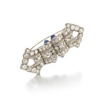 Sapphire and diamond double clip/Brooch (Spilla/Doppia clip in zaffiri e diamanti)