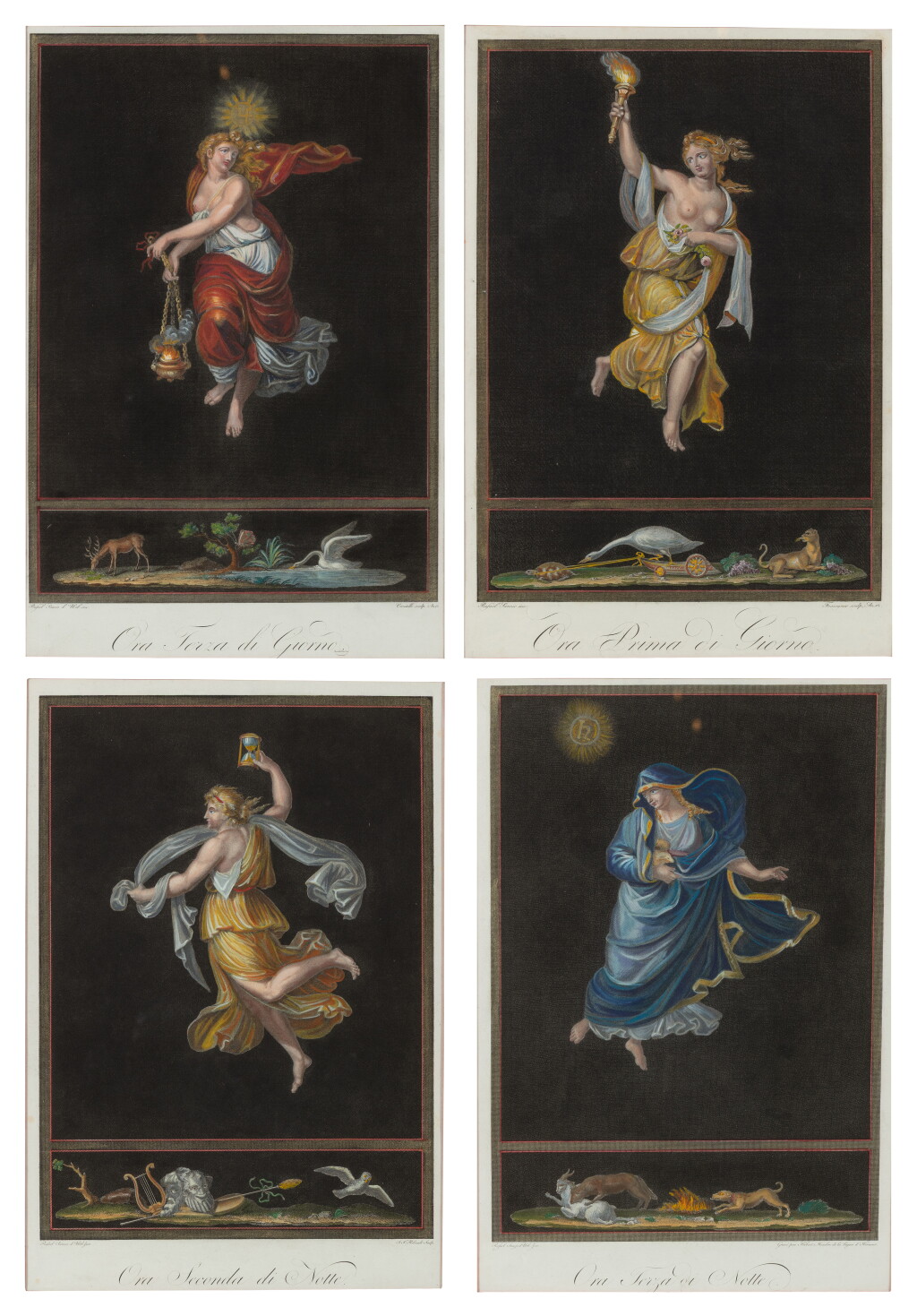 View full screen - View 1 of Lot 1226. Hours of the Day and Night (Four Prints).