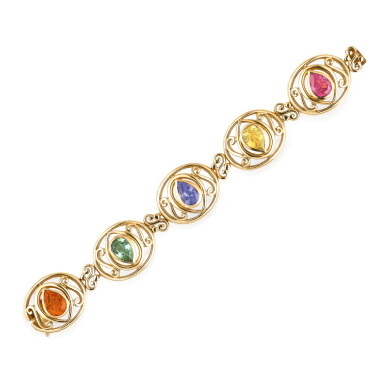 View full screen - View 1 of Lot 148. BRACELET PIERRES DE COULEUR, "TOSCANE", MELLERIO, 1996 | GEM SET BRACELET, 'TOSCANE', MELLERIO, 1996.