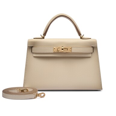 View full screen - View 1 of Lot 25. Craie Epsom Mini Kelly II 20 Permabrass Hardware, 2024.