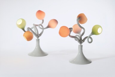 View full screen - View 1 of Lot 155. Jeff Zimmerman, Pair of Table Lamps.