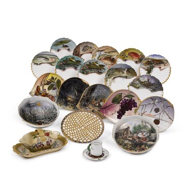 View full screen - View 1 of Lot 15. A Part-Dinner and Coffee Service of President Rutherford B. Hayes State Service-Pattern, Circa 1880.