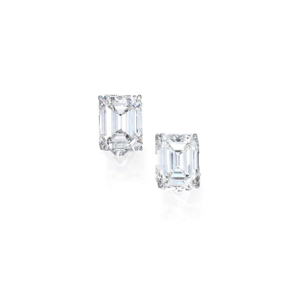 View full screen - View 1 of Lot 5. Pair of Diamond Earclips.