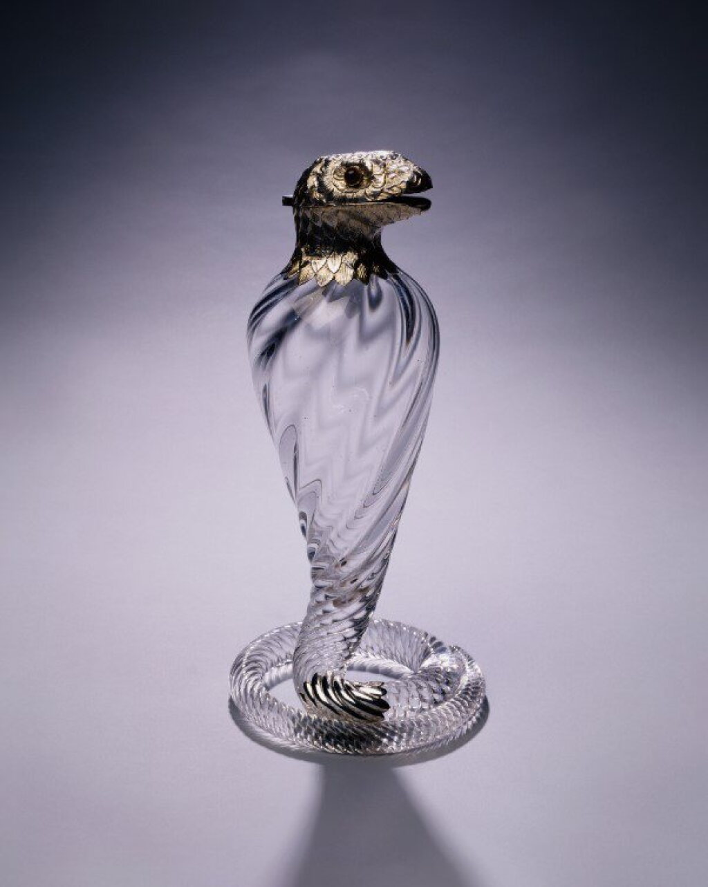 View full screen - View 1 of Lot 333. A Rare Victorian Silver-Mounted "Cobra" Claret Jug, Saunders & Shepherd Ltd., London, 1895.