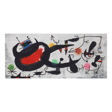 View full screen - View 1 of Lot 126. JOAN MIRÓ | L'OISEAU SOLAIRE, L'OISEAU LUNAIRE, ÉTINCELLES (D. 447; SEE C. BKS. 117).