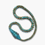 Antique Turquoise, Garnet and Diamond Necklace