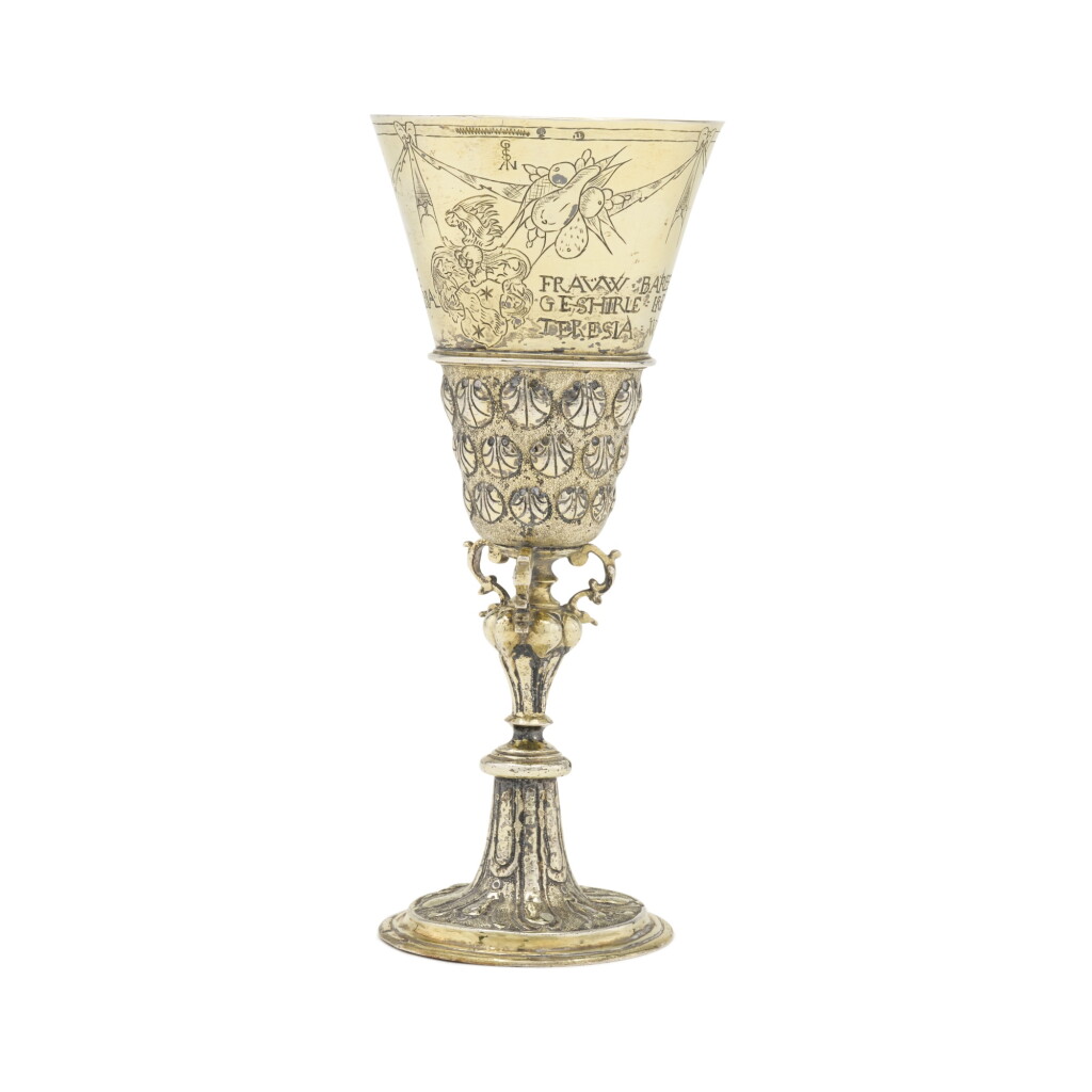 View full screen - View 1 of Lot 201. A German silver-gilt cup, probably Jermias Bair II, Augsburg, circa 1620.